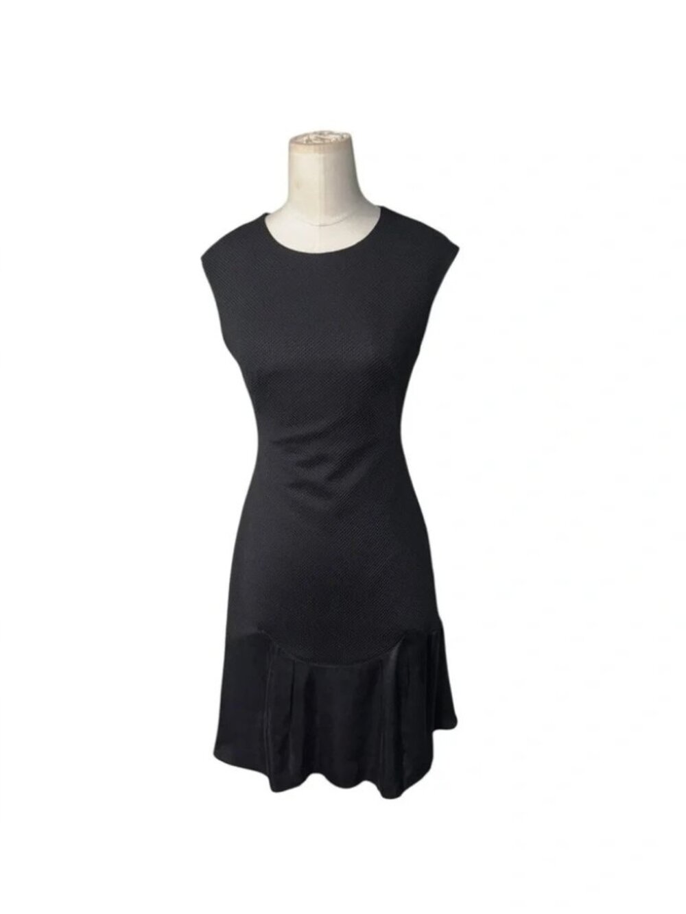 Rebecca Taylor Women's Black Stacy Fit-&-Flare Flounce Dress Sz 2